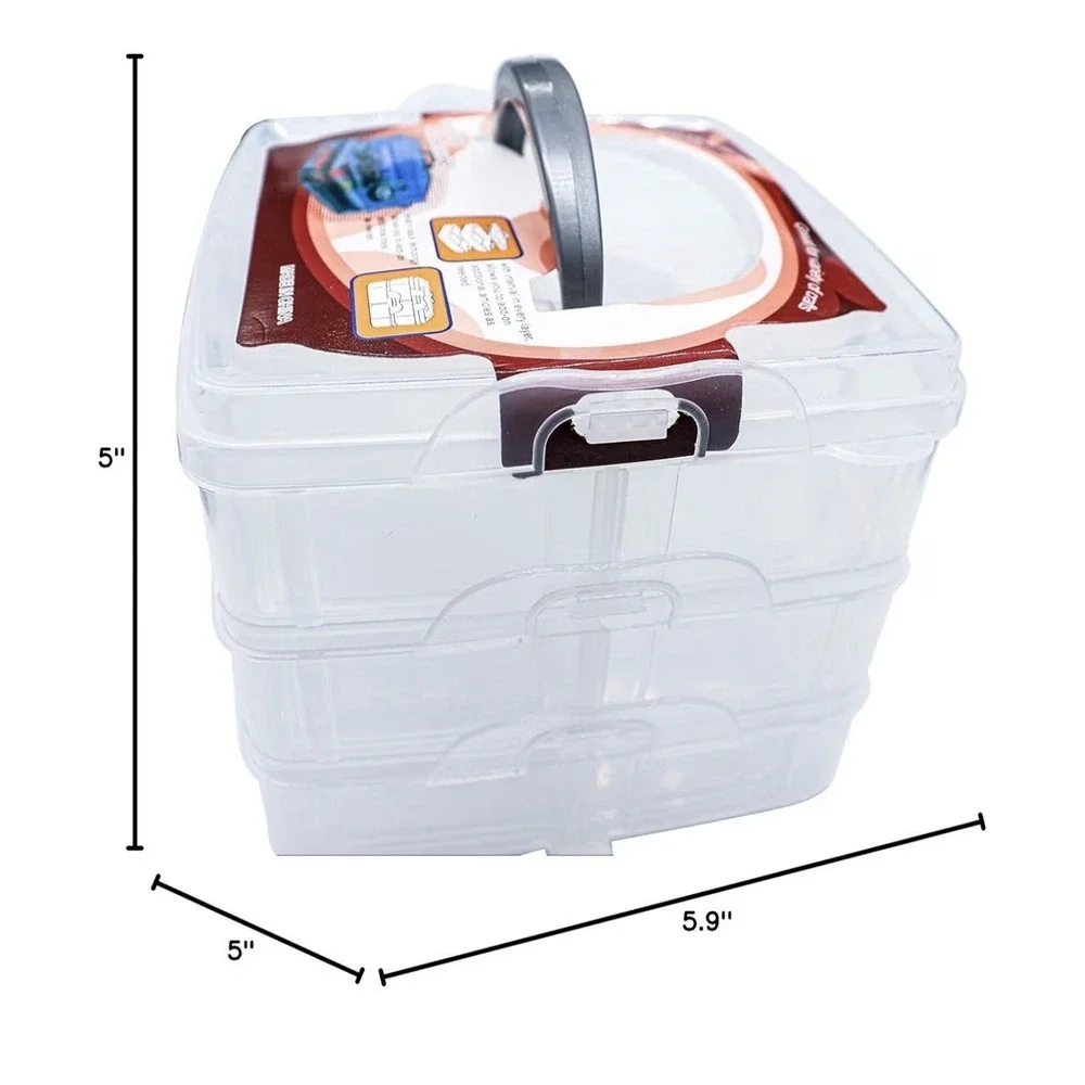 Craft‎ Organizer Box 3 Layer Stackable Storage, Jewelry, Hardware, Craft Supply